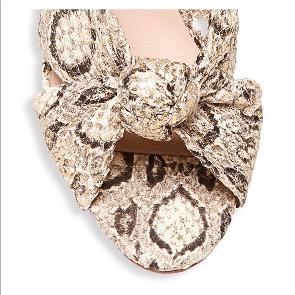 Loeffler Randall coco Knotted snakeskin slide 9 - Picture 4 of 14